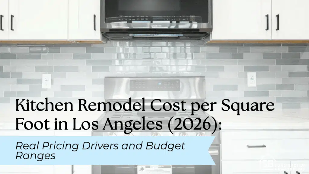Kitchen remodel cost per square foot in Los Angeles