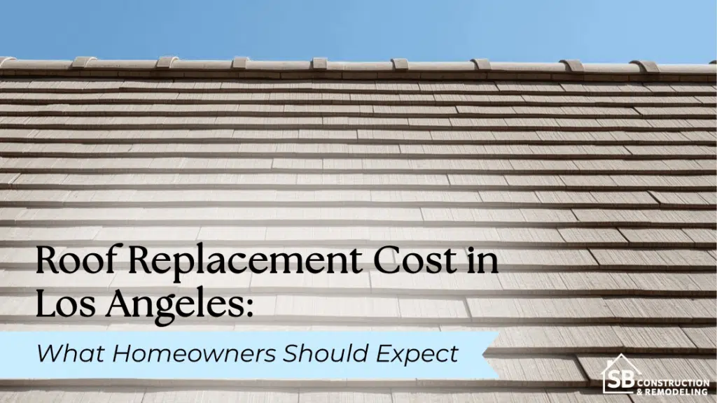 Roof displaying 'roof replacement cost in los angeles'