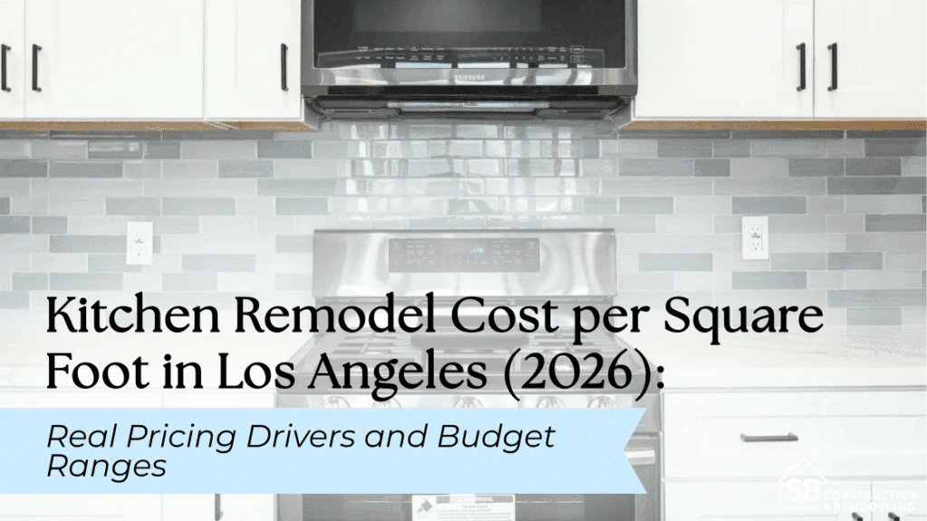 Kitchen remodel cost per square foot in Los Angeles