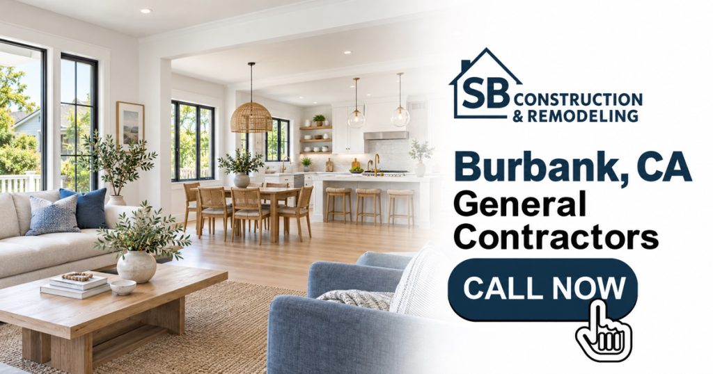 General Contractors in Burbank, CA - SB Construction & Remodeling promotional banner